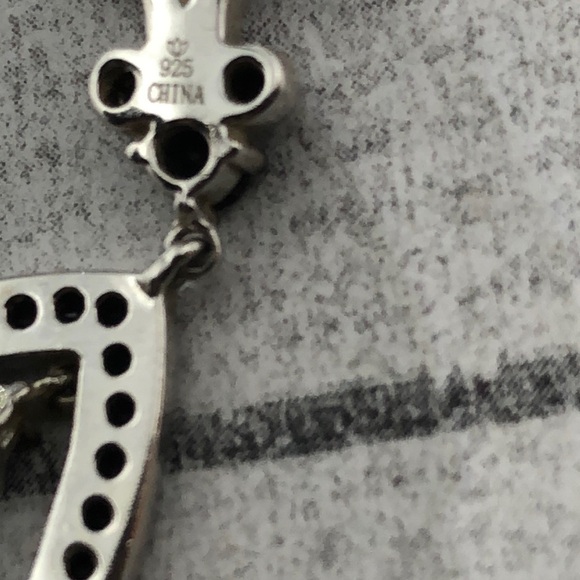 Chuck Clemency? sterling silver 925 dressy statement dangle drop earrings, mark. - Picture 5 of 7